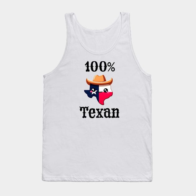 Cute 100% Texan Tank Top by Doodle Workshop